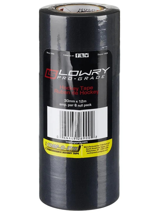 Lowry Stick Tape - Black Wide 6pk