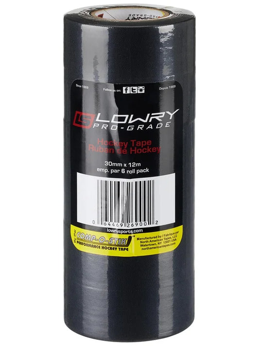 Lowry Stick Tape - Black Wide 6pk